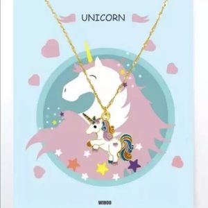 Unicorn necklace pendant charm gold woman’s girls